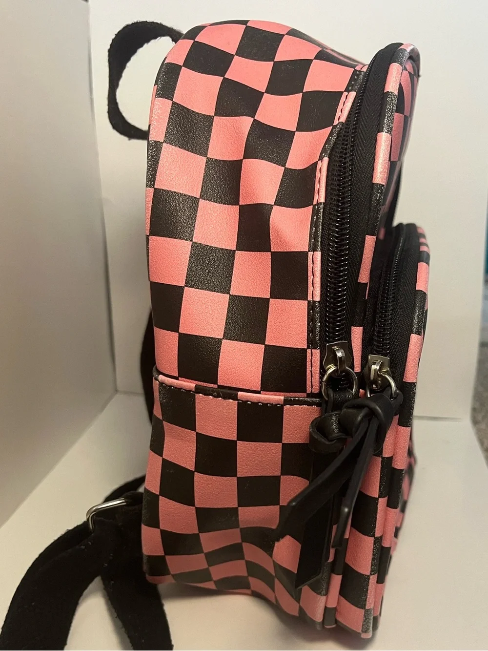 art class Black Mini Backpack Interior with White Logo